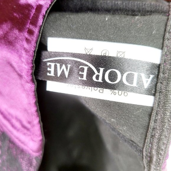 NEW ADORE ME Purple Corset Black Lace Top LARGE 2XL XXL Slimming Curvy Lingerie - Picture 4 of 11